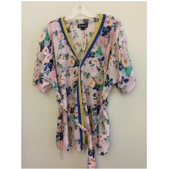 Anthropologie Sporty Floral Wrap Top - Picture 7 of 7